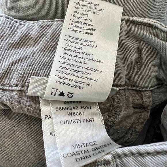 Paige Christy Pants Coastal Green Drawstring Women’s Pants Size 25 Stretch Twill - Picture 12 of 12